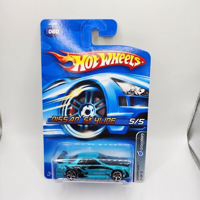 2006 Hot Wheels Dropstars 5/5 NISSAN SKYLINE Teal wChrome OH5 Spokes W/Protector