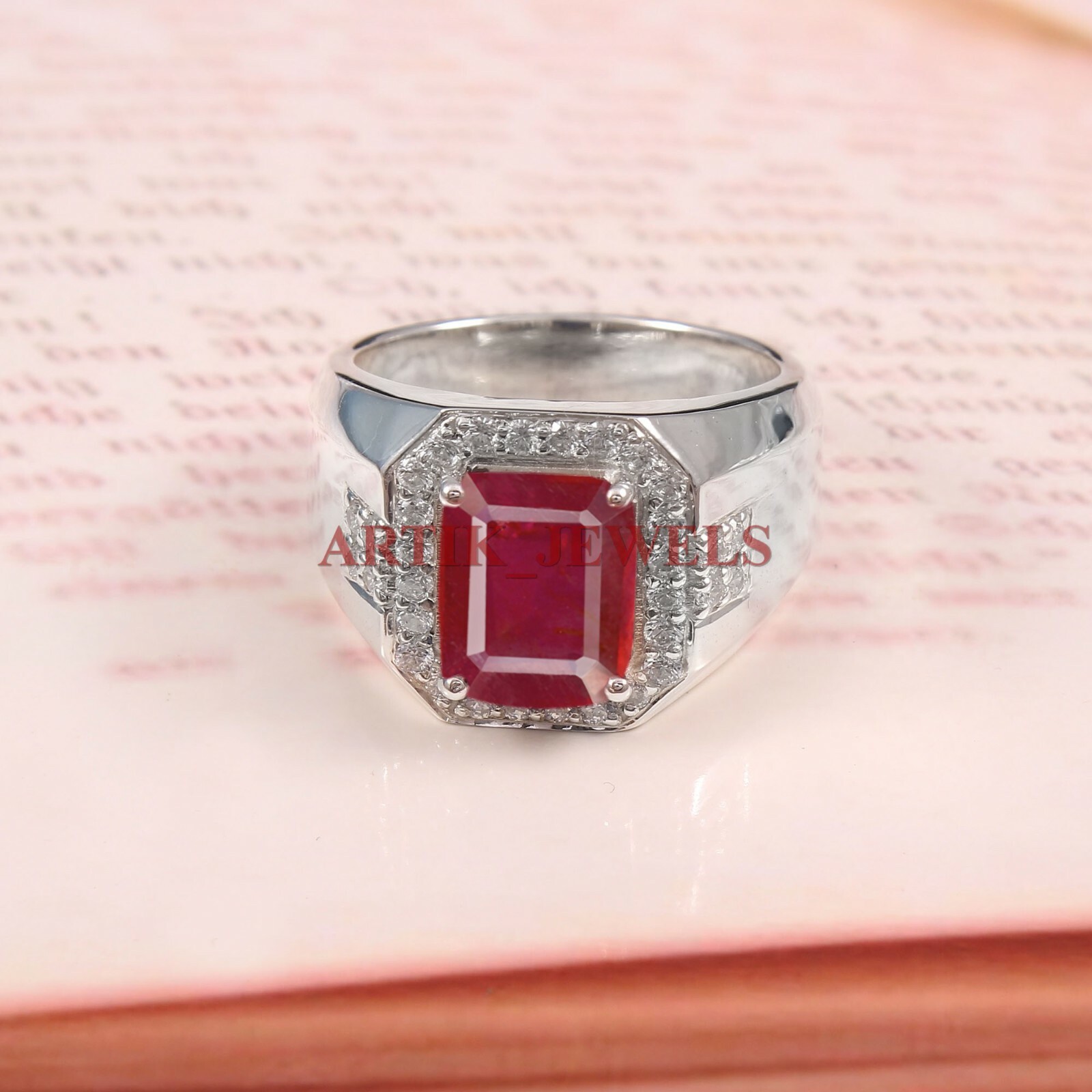 Ruby　inomata リング② 14Kt Gold 2 Stone Ruby Ring – Elizabeth Jewelry Inc.