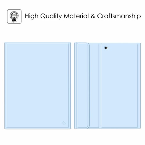 Bluetooth Keyboard Case for iPad 9th Gen (2021) 10.2 inch Folio Stand Back Cover