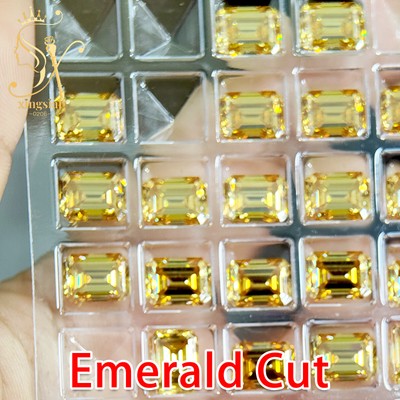 Golden Yellow Moissanite Loose Stone 3EX Brilliant Cut Gemstone GRA Certificated