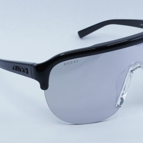 Pre-owned Gucci Gg1645s 003 Black/multilayer Silver Mirror 99-1-125 Sunglasses