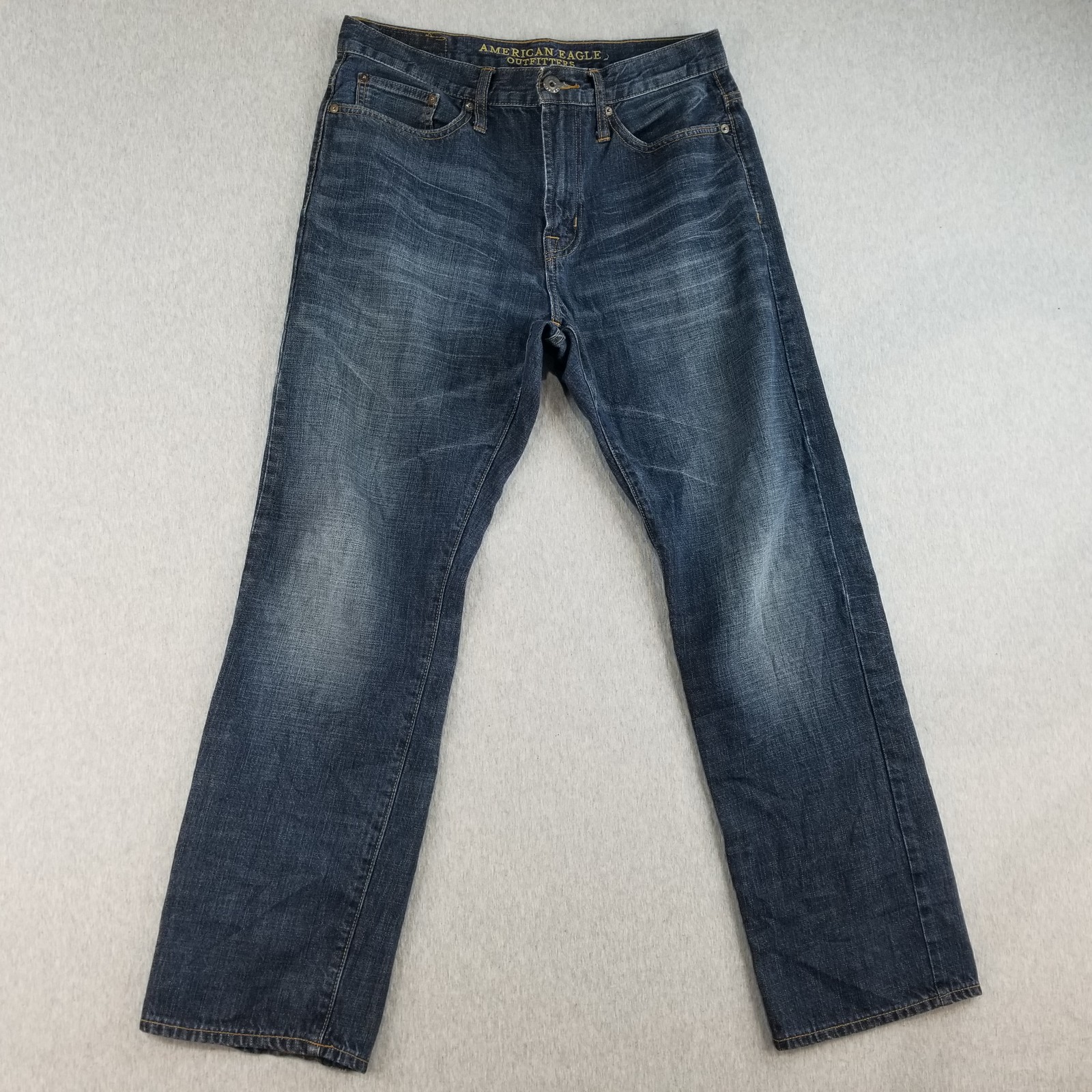 American Eagle Jeans Men's Sz 31/30 VTG Relaxed Straight Dark Wash Normcore Nice