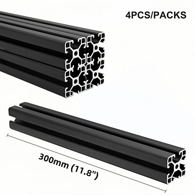T Slot 4040 Aluminum Extrusion European Standard Anodized 300mm, 4pcs