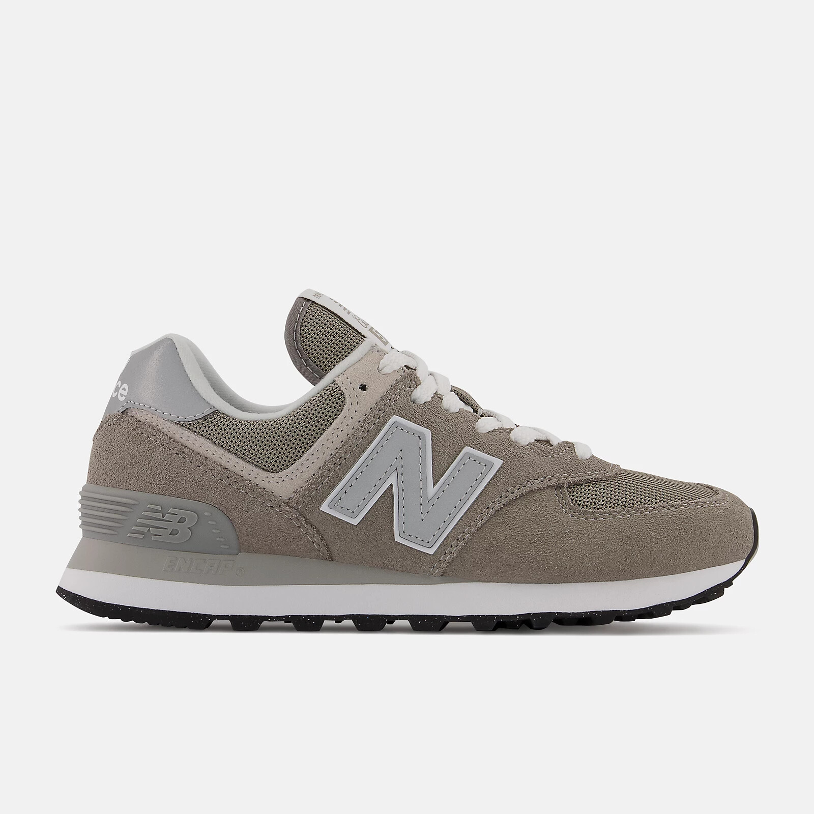 Женские кроссовки New balance 574 Core Grey с белым WL574EVG