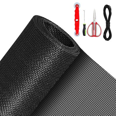 QWR Pet Proof Window Screen and Screen Door Replacement Kit 39x118 Upgraded Dur