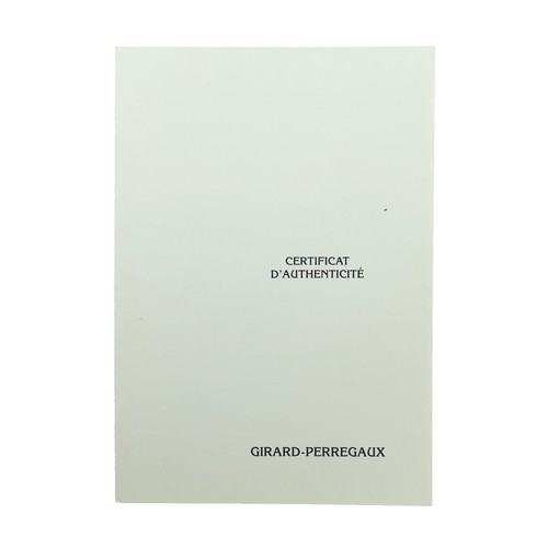 GIRARD-PERREGAUX CERTIFICATE OF AUTHENTICITY TRIPTYCH - OPEN PAPERS