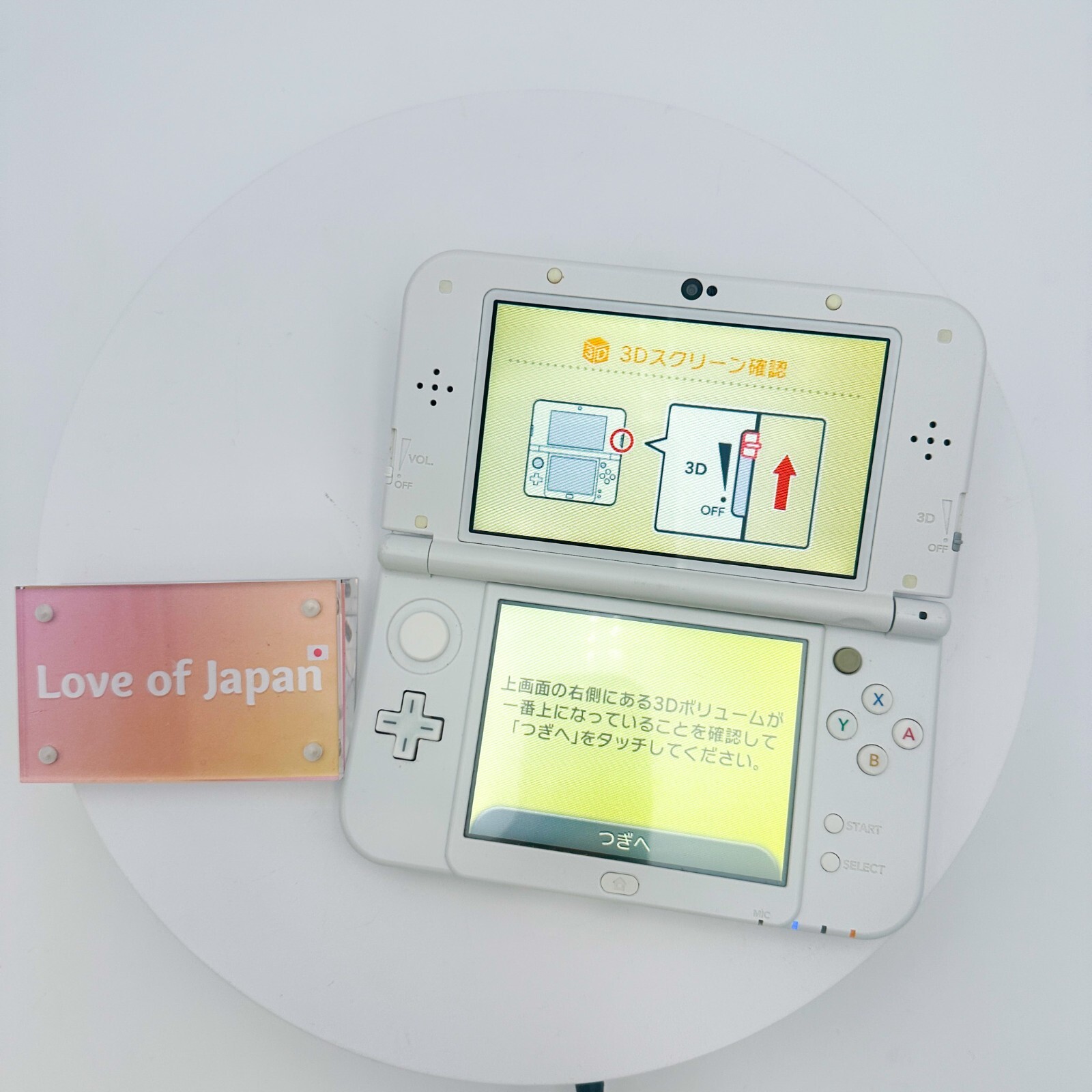 New Nintendo 3DS XL LL Pearl White Console Japanese ver Good