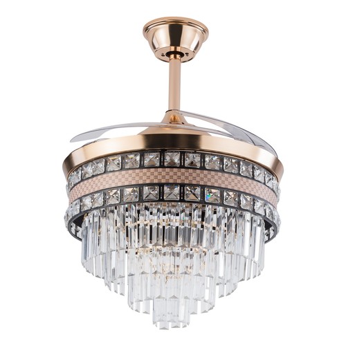 42 Inch Ceiling Fan Light Chandeliers LED Hanging Pendant Lamp Fixture W/Remote