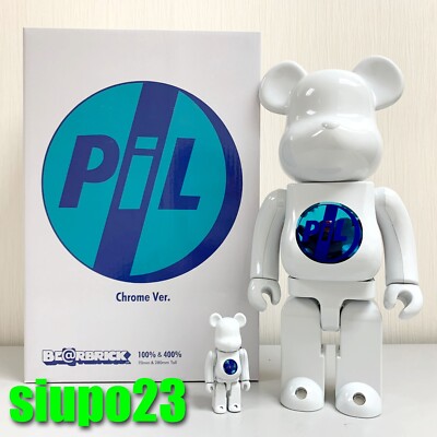 Medicom 400% + 100% Bearbrck ~ PiL Be@rbrck White Chrome
