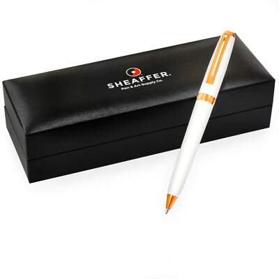 Sheaffer Prelude Rollerball Pen - Medium Nib - White and Rose Barrel - Gift Box