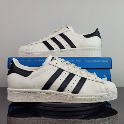 Adidas Originals Superstar 82 White Black Shoes Sneakers H06258 Men's Size 7.5