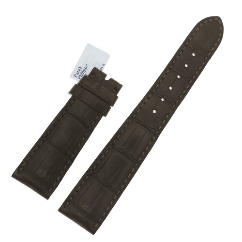 PATEK PHILIPPE 20MM DARK BROWN ALLIGATOR LEATHER WATCH STRAP D B00