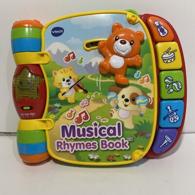 V Tech Musical Rhymes Baby Toddler Book Learning Educational Interactive Toy Red