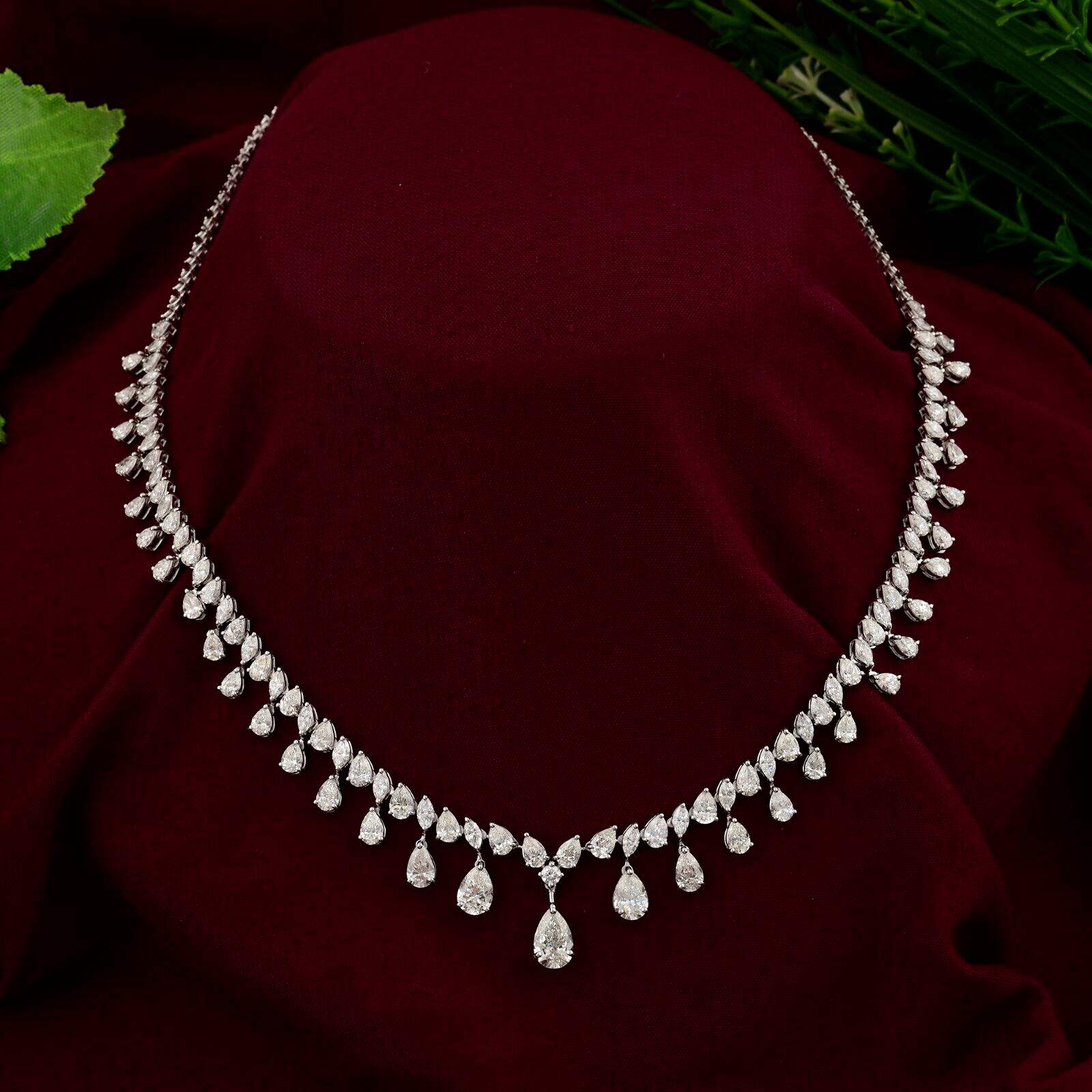 ◇Hei◇ pear cubic necklace [正規品/関税込] Pear-Shaped Blue Lab-Created Sapphire & Diamond Necklace 1/6