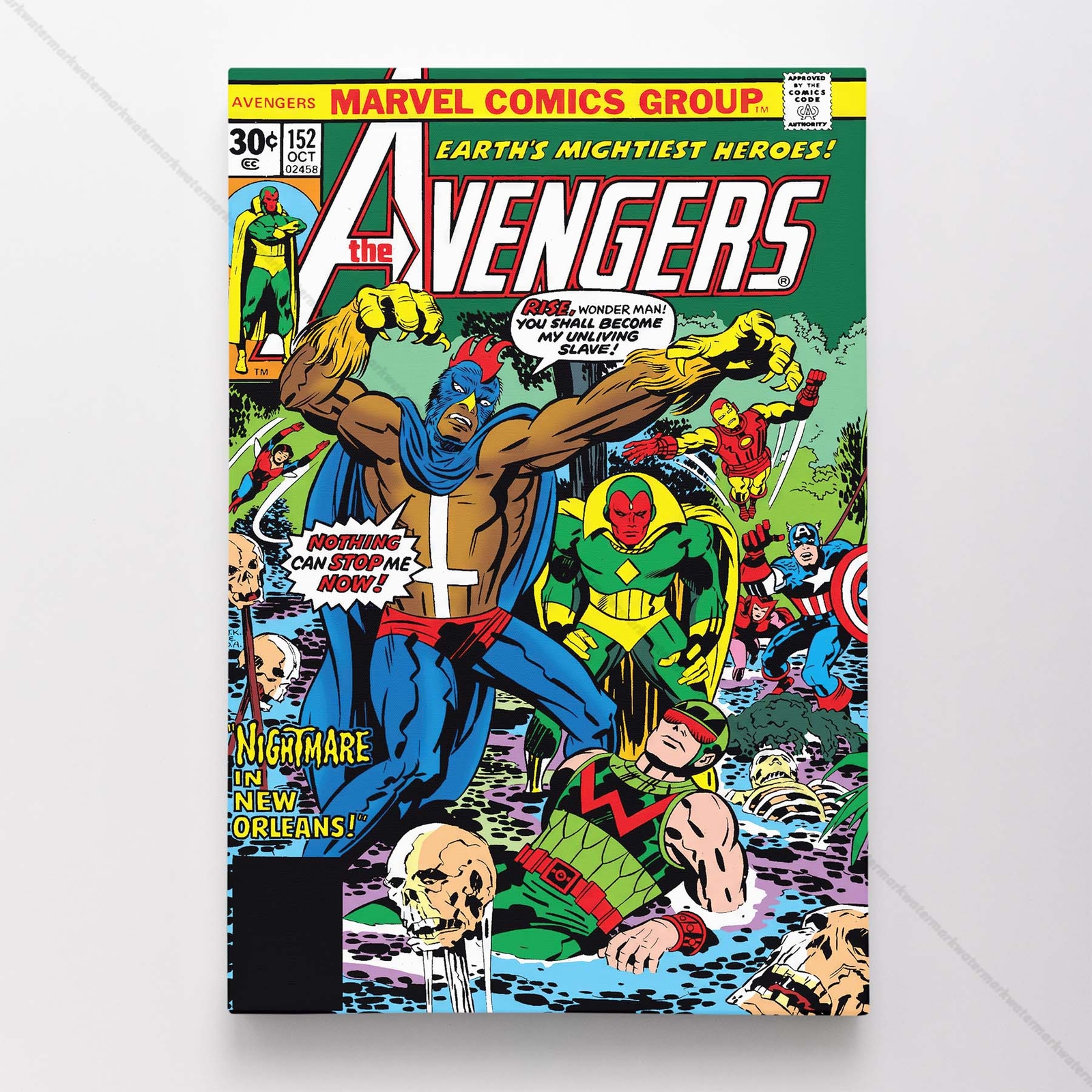 Avengers #152 Poster Canvas Mightiest Heroes Marvel Comic Book Art Print