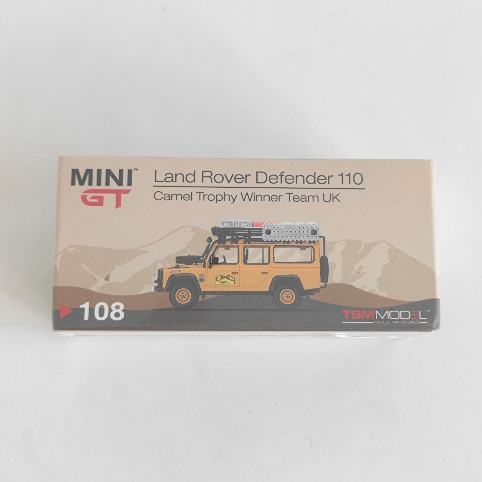 MINI GT 1:64 #108 Land Rover Defender 110 Camel Trophy
