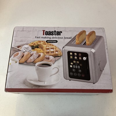 WHALL Touch screen Toaster 2 slice, Stainless Steel Digital Timer Toaster NEW