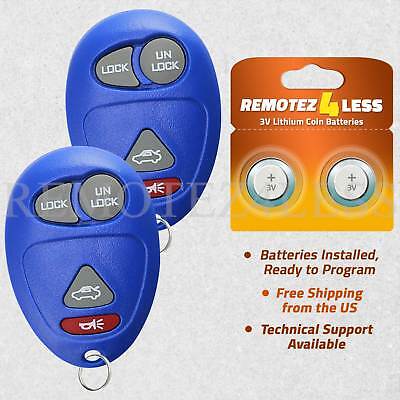2 for 2002 2003 2004 2005 2006 2007 Buick Rendezvous Keyless Remote Key Fob Blue