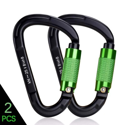Screw Locking Carabiner Aluminum Climbing Tree Rigging 25KN Multi-use 4/6/8 pcs