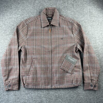 Brixton soft Midweight Flannel Shirt Medium Brown Plaid Long Sleeve NWT