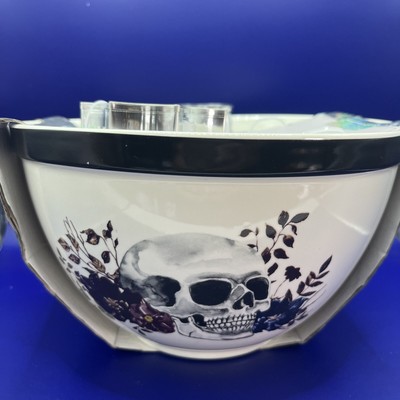 The Bake Shop Masterclass Sugar Skull Goth Halloween Mixing Bowl New No Spatula