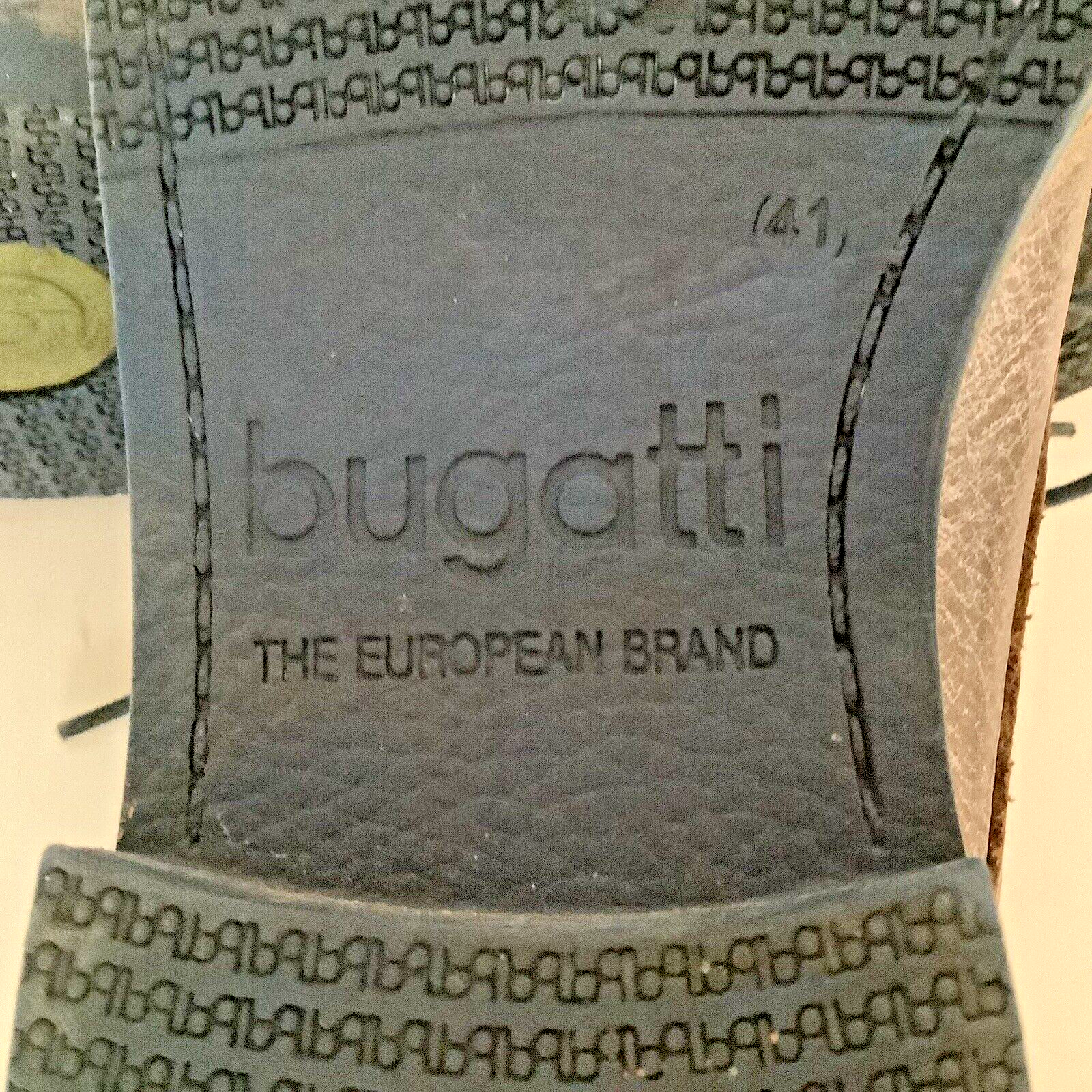 BUGATTI Men's Chukka Boots Distressed Brown Leather Lace Up Euro Sz 41 US Sz 8-9