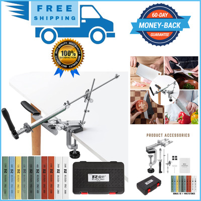 RUIXIN PRO RX-009 Professional Knife Sharpener with 10 Whetstones 360° Rot