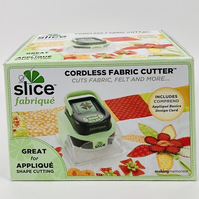 SLICE FABRIQUE CORDLESS FABRIC CUTTER CUTS FELT & MORE W/ COMPREND SHAPE CUTTER