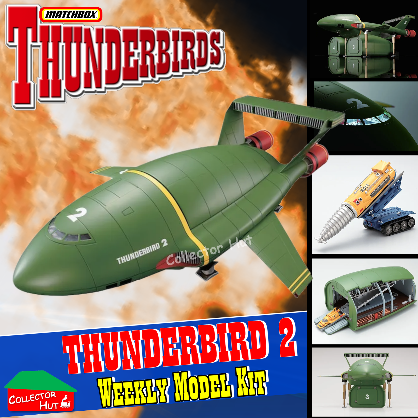 Thunderbirds TB-2 1/144 Scale Model Build Kits DeAgostini