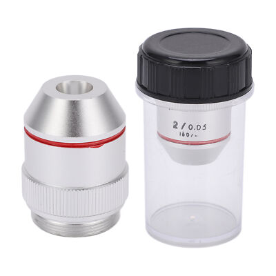 2x 195 Achromatic Objectives Lens RMS Thread 20.2mm For Biological Microscop BEA