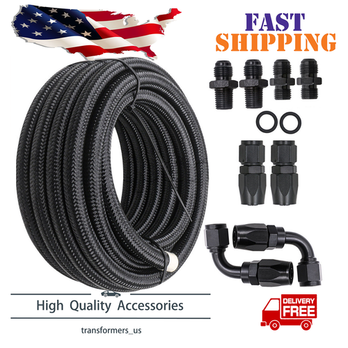 Line Kit Black -6 An Steel Braided Usa