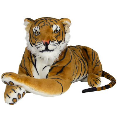 60cm Tiger Plush Animal Realistic Big Cat Orange Bengal Soft Stuffed Toy Pillow