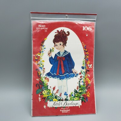 Vintage Little Darlings Enchanted Forest Pattern 106 Size 4,5,6 Dress Uncut NIP