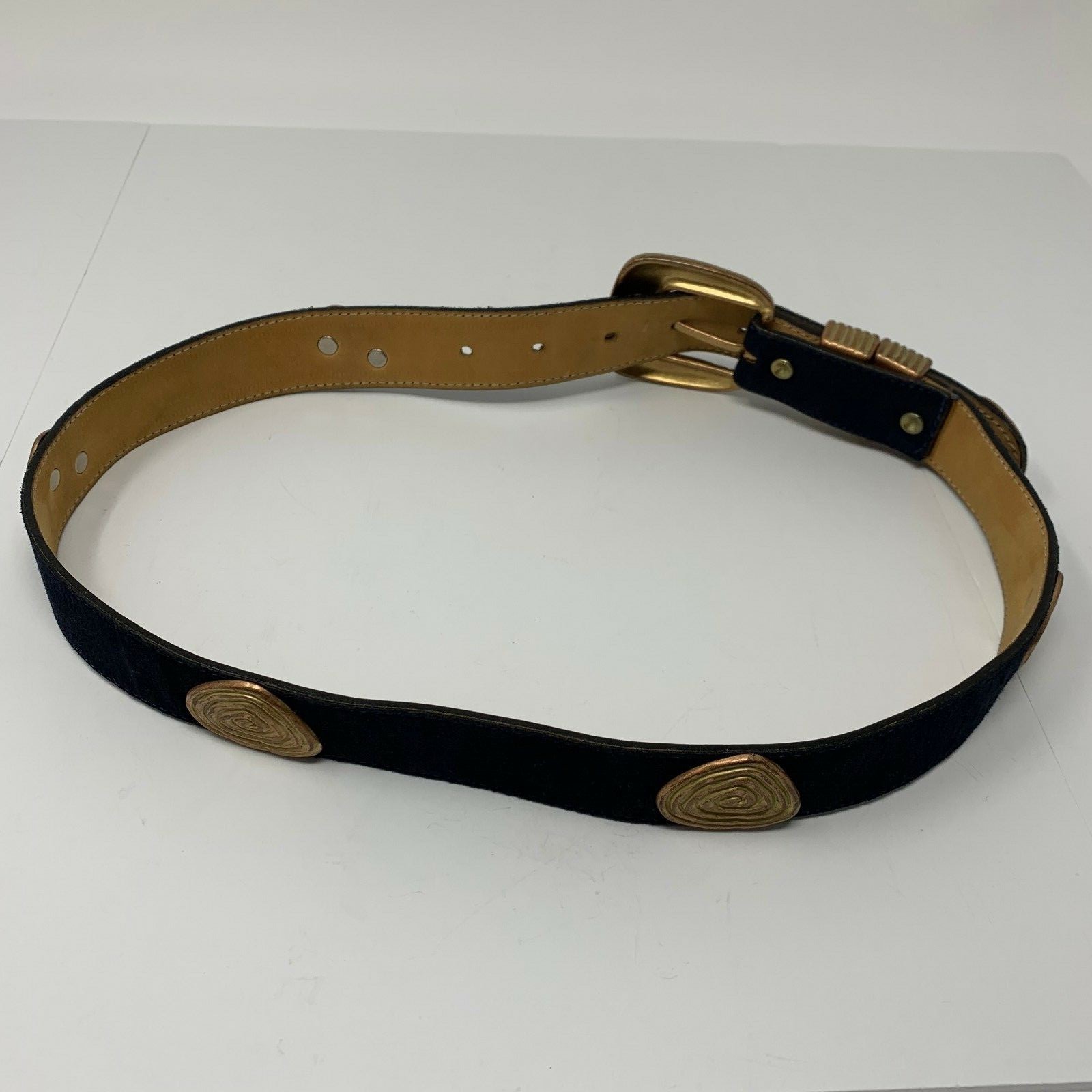 Leatherrock Belt Womens Medium Blue Suede Vintage 1993 Made in USA