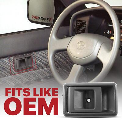 T1A Interior Driver Passenger Side Gray Door Handle Pair Replacements for 89-92 