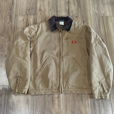 Vintage Dickies Light Brown Detroit Canvas Blanket Lined Jacket Men s Large