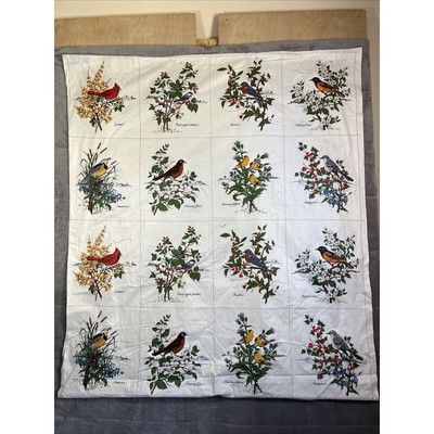 American Song Birds Quilt Top Fabric Panel Cranston VIP Print 98'' x 44'' READ!