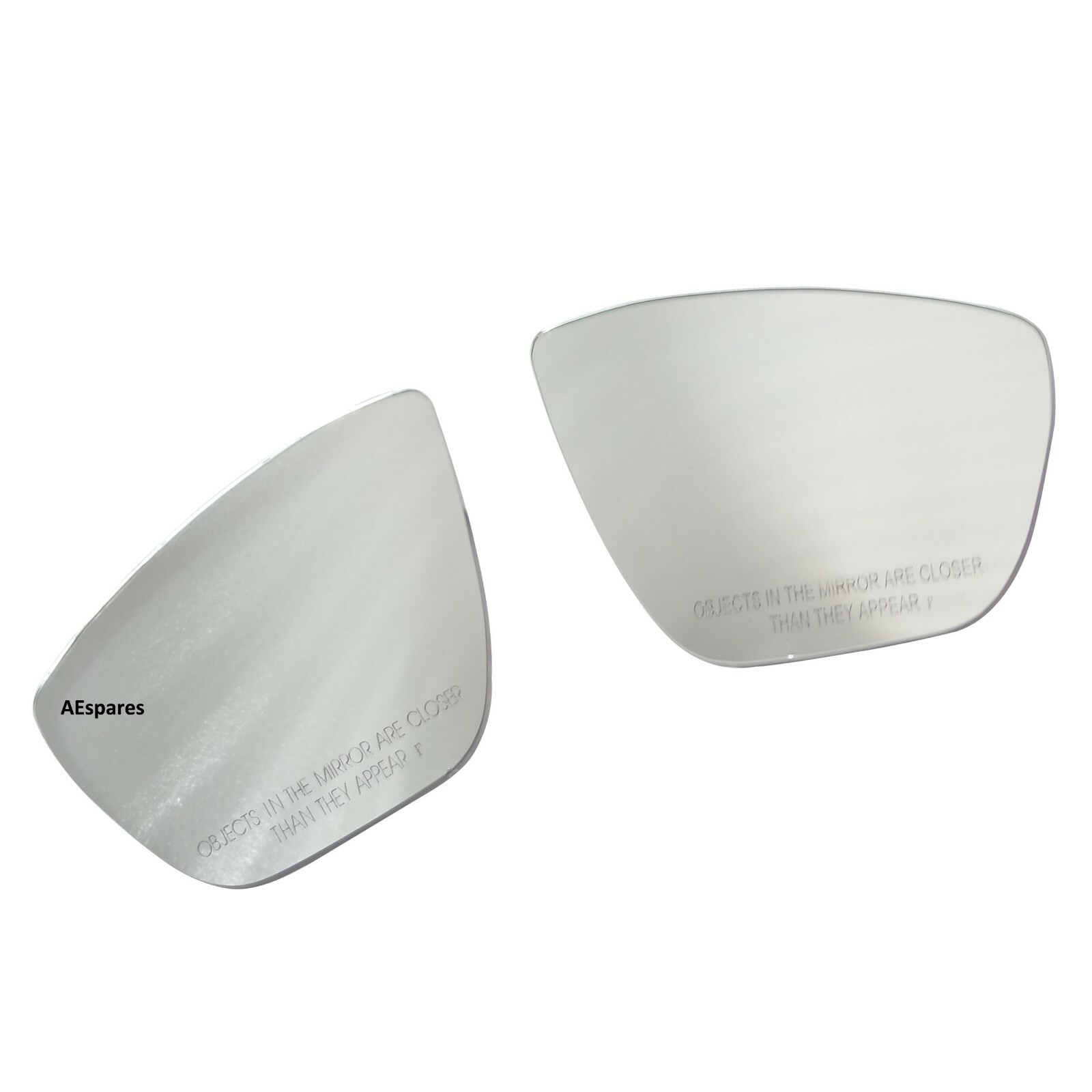 LH & RH Orvm Convex Wing Door Glass Mirror +Base Plate Fits Ford Figo Aspire  