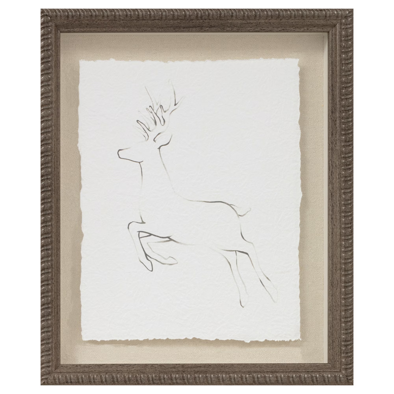 Reindeer Sketch Framed Wall Art 10X12
