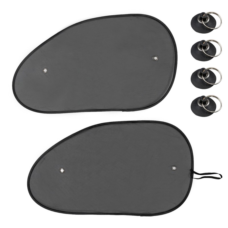 2x Car Sun Shade Shield Front Rear Side Window Screen Cover Sun Visor Mesh Kids