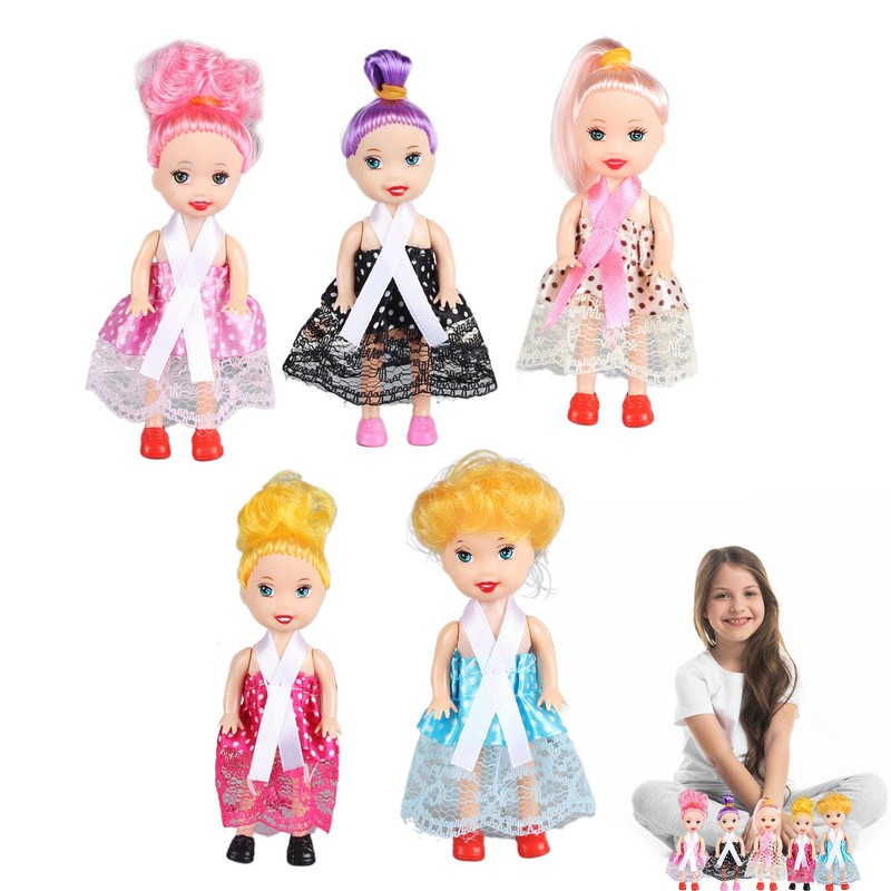 Lovely Toy Dolls For Dollhouse 4.33 Inch Tiny Girls Doll