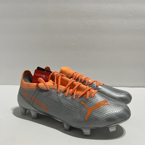 Puma Ultra 1.4 FG/AG Men's Soccer Cleats Size 7 Silver Neon Citrus