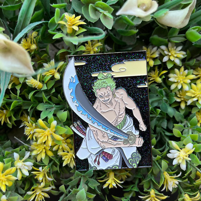 1PC Anime One Piece Wano Kuni Roronoa Zoro Metal Badge Pin Brooch Collection