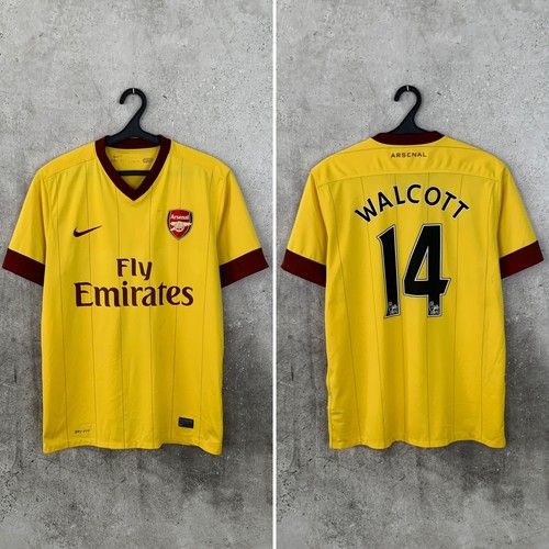 ARSENAL LONDON 2010 2011 AWAY FOOTBALL SHIRT #14 WALCOTT
