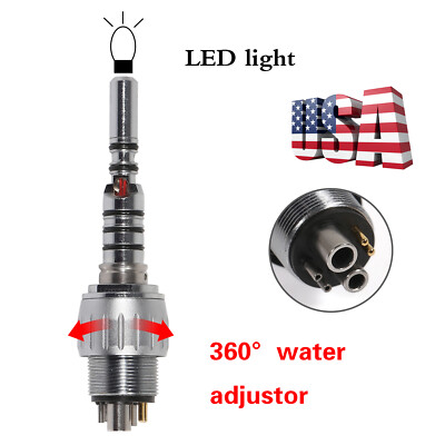 1-10 KaVo Style Dental Fiber Optic High Speed Handpiece 6Hole LED Coupler