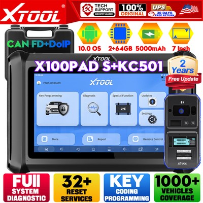 XTOOL X100PADS KC501 K*ey Programmer Car Diagnostic Scanner All System Scan Tool