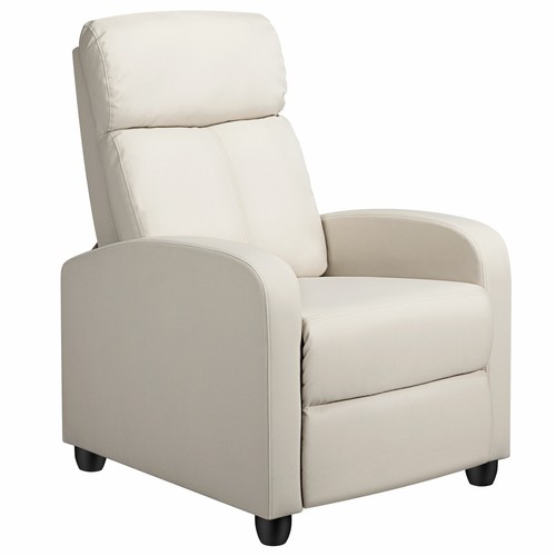 Pu Leather Recliner Sofa Adjustable Modern Single Reclining Chair