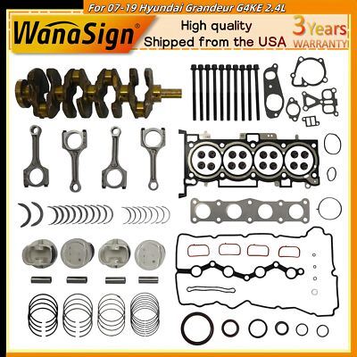 полный прокладка компл. коленвал поршни Con-Rod  07-19 Hyundai Grandeur G4KE 2.4L