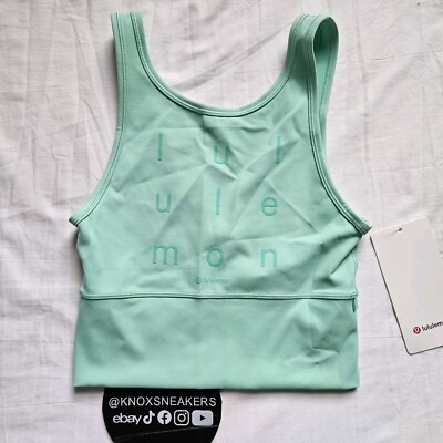 Lululemon Power Pivot Everlux Tank Top Motif WLDM Wild Mint Women's Size 4