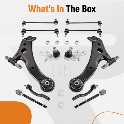 12 Pcs Suspension Kit Control Arm w/Ball Joint for Toyota Camry 2007 - 2011